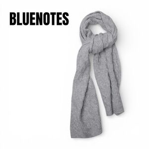 048 Bluenotes Gray Cable Knit Scarf